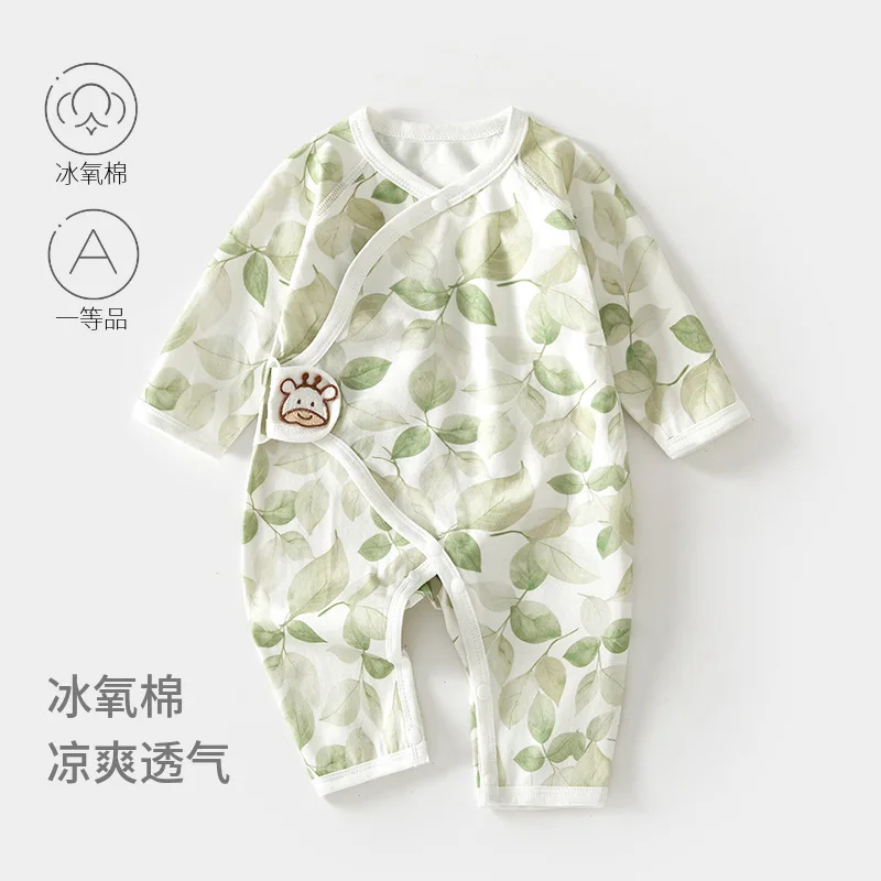 Newborn Jumpsuit Baby Ice Oxygen Cotton Rompers Baby Girl Summer Thin Air Conditioning Clothes Baby Romper Romper