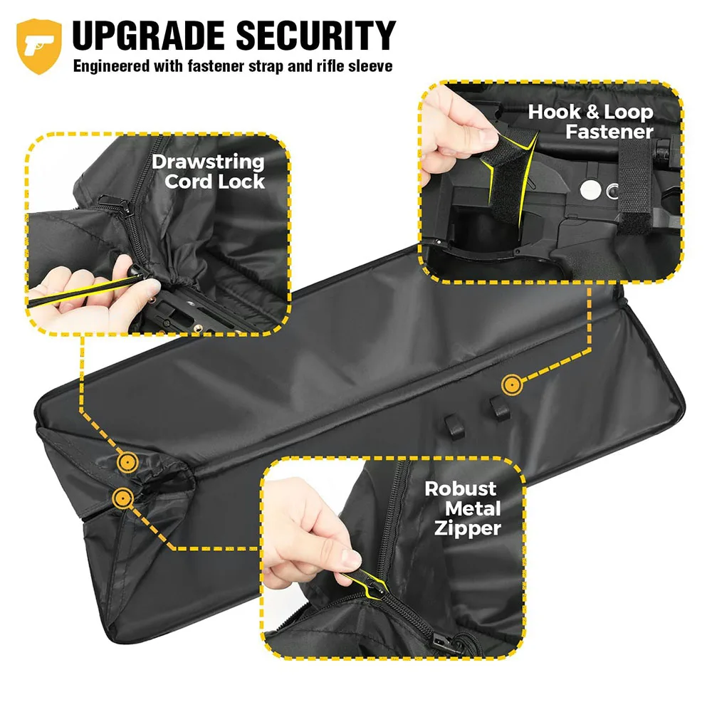 Funda táctica acolchada para rifle con correas de transporte - imagen 5