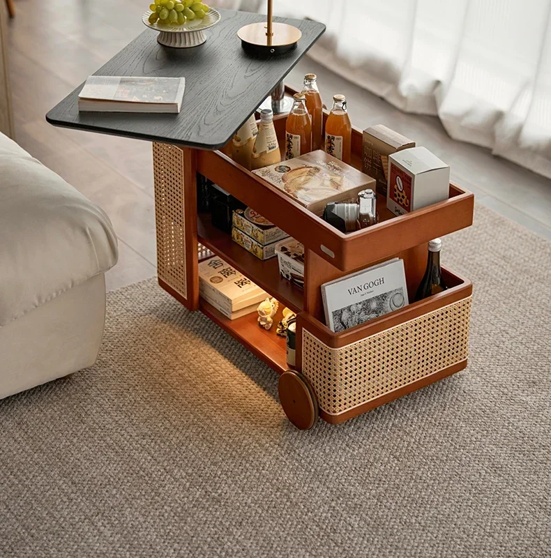 Picture 4: Solid wood lifting edge few beech movable trolley coffee table