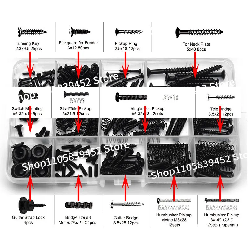 For Guitar Accessories Screws and Springs and Strap Buckle Kits 15 for Guitar Bridge Pickup Guard Screws
