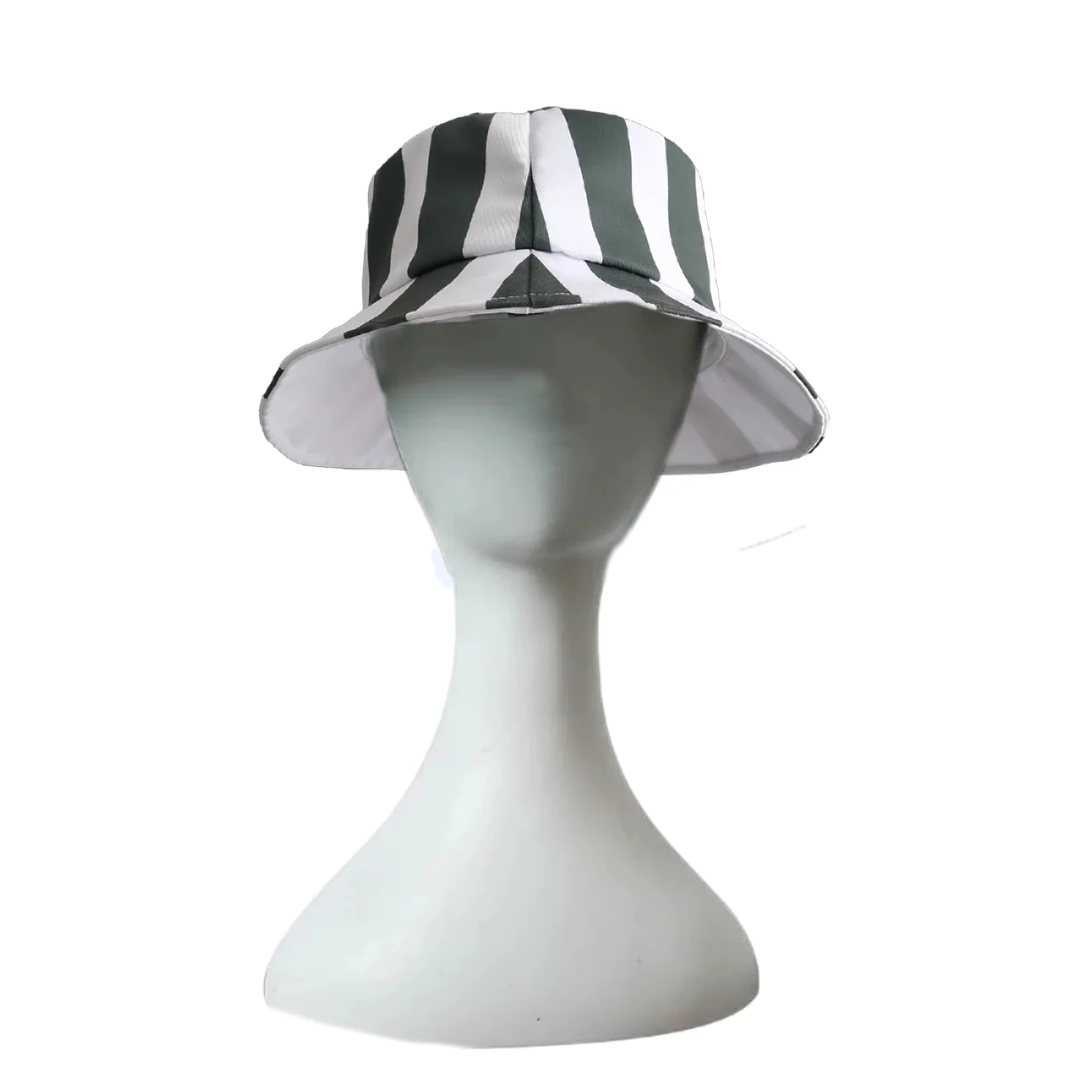 

Fulujiacos Urahara Kisuke Hat Anime Cosplay Hat Cap Dome Green and White Striped Summer Cool Hat Watermelon Hat