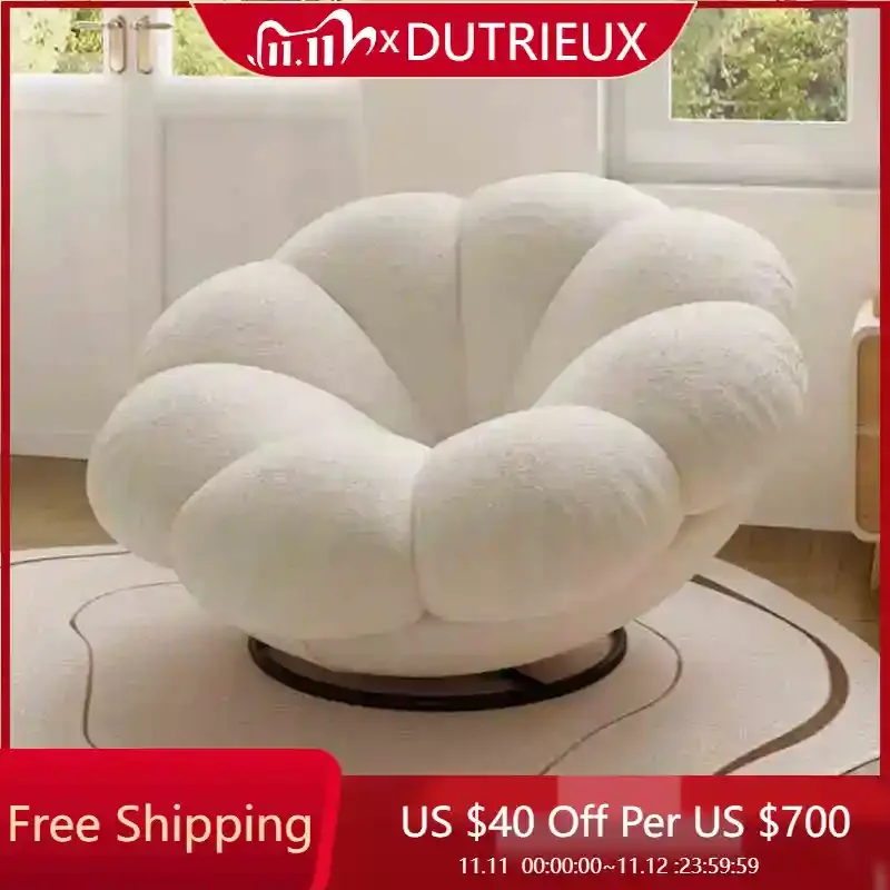 

White Cream Chairs Luxury Nordic Accent Balcony Fashion Interior Lounge Living Room Chairs Relax Fauteuil Salon Home Decoration