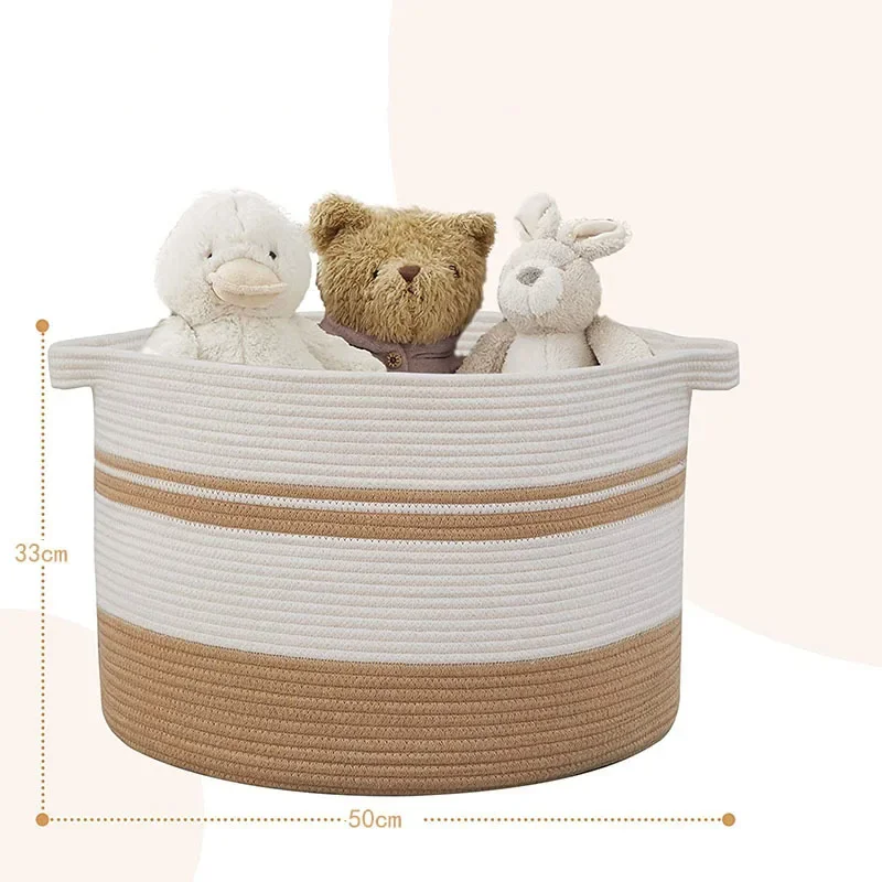 Toy Storage Portable Storage Box Jute Leather Storage Basket Home Bedroom Cashmere Clothes Blanket