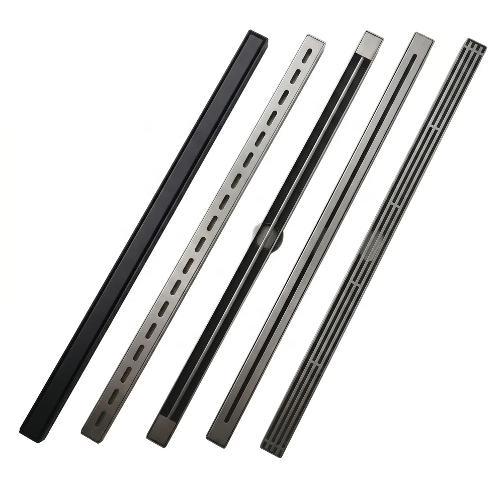 Moden SUS304 Linear Shower Drain Custom 300-1200mm Tile Insert Invisible Rectangle Floor Grate ODM OEM Size Color Hotel Project