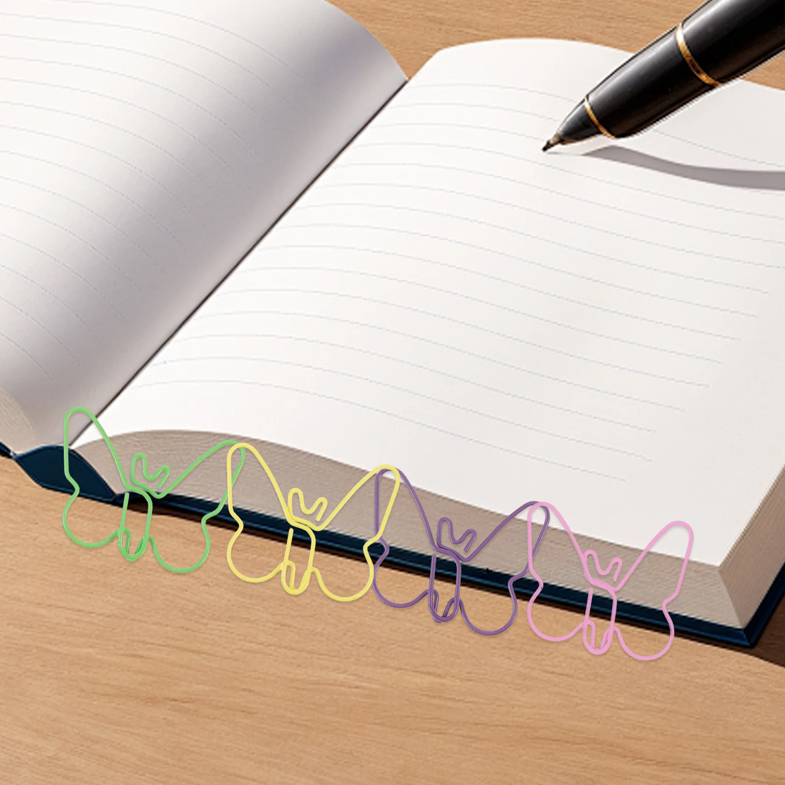 

100Pcs Special Shaped Metal Paper Clips Color Plating Clips for Office Supply Scrapbook Craft Decoration