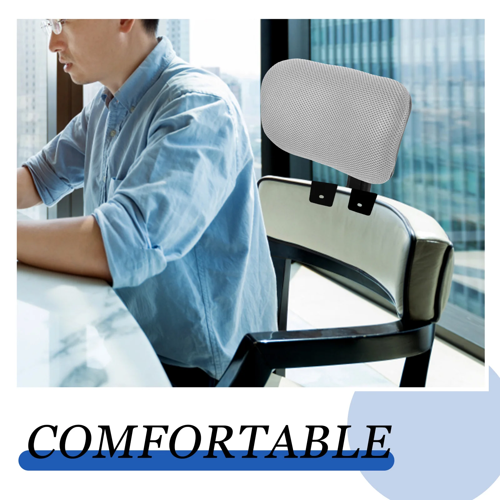 1Set Adjustable Swivel Office Chair Head Cushion Computer Headrest Practical Neck Support Work Chair Accessory