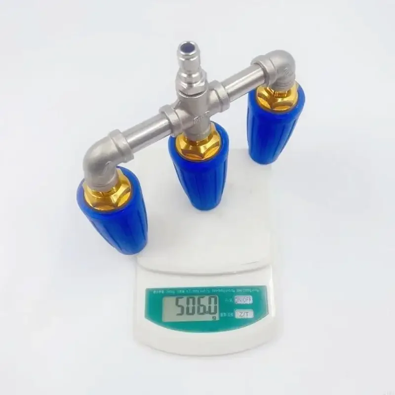 360°Rotating Triple Turbos Nozzle for Highly Pressure Washers Efficient Cleaning Aid Increases WaterFlow Sprayed Out