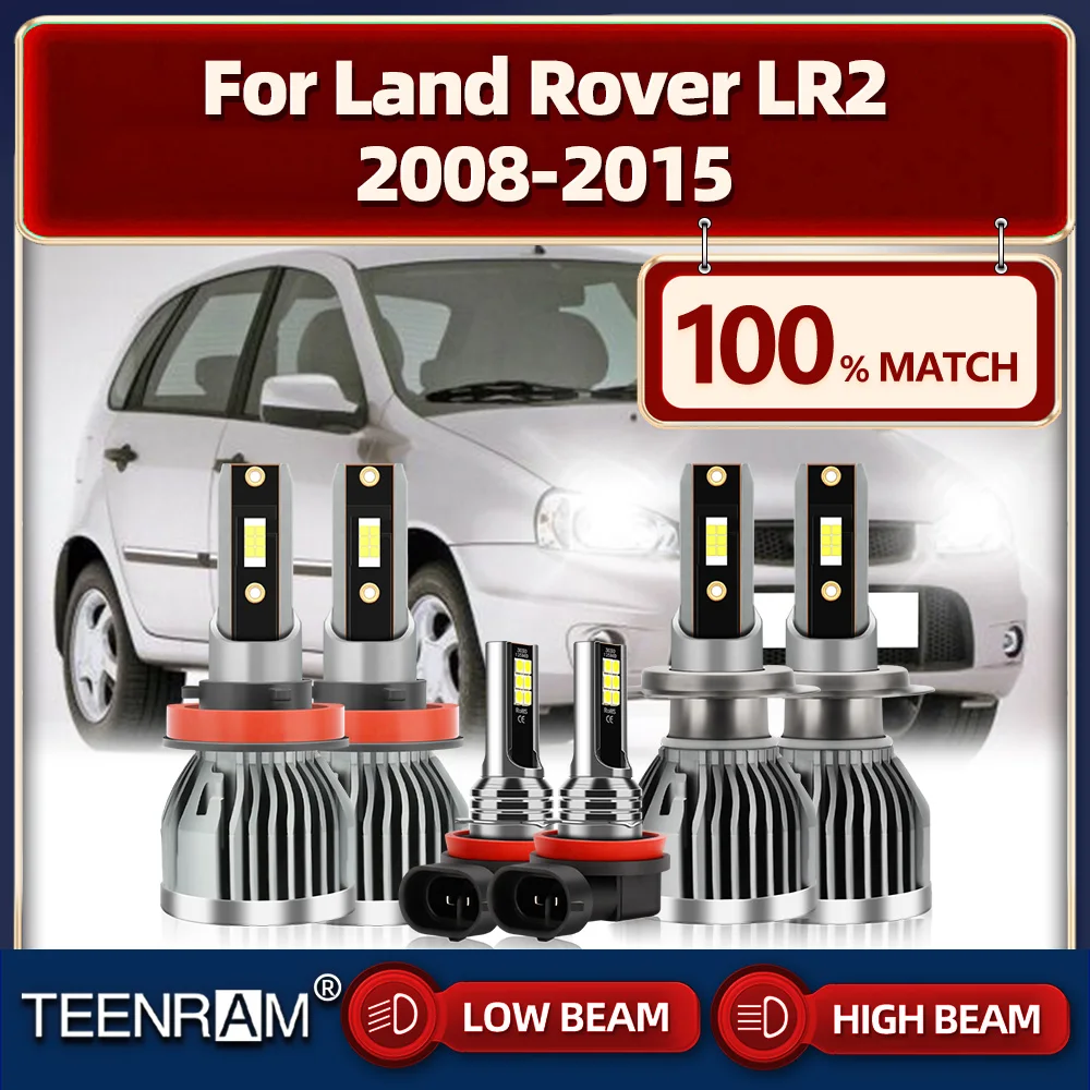 

60000LM Canbus LED Headlight Bulbs 6000K Super Bright Car Lights 12V Fog Lamps For Land Rover LR2 2008-2011 2012 2013 2014 2015