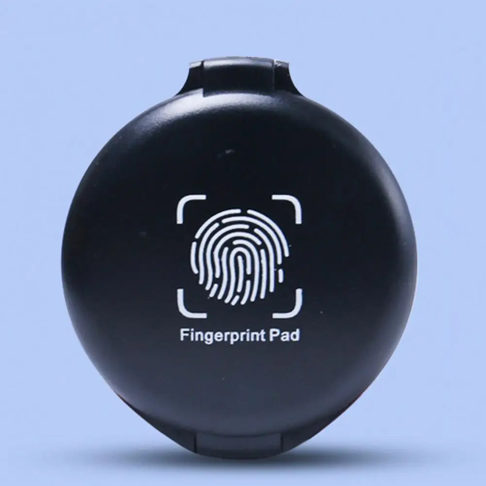 Fingerprint Ink Pad para identificação, Pad portátil, compacto, impermeável, bolso de tamanho