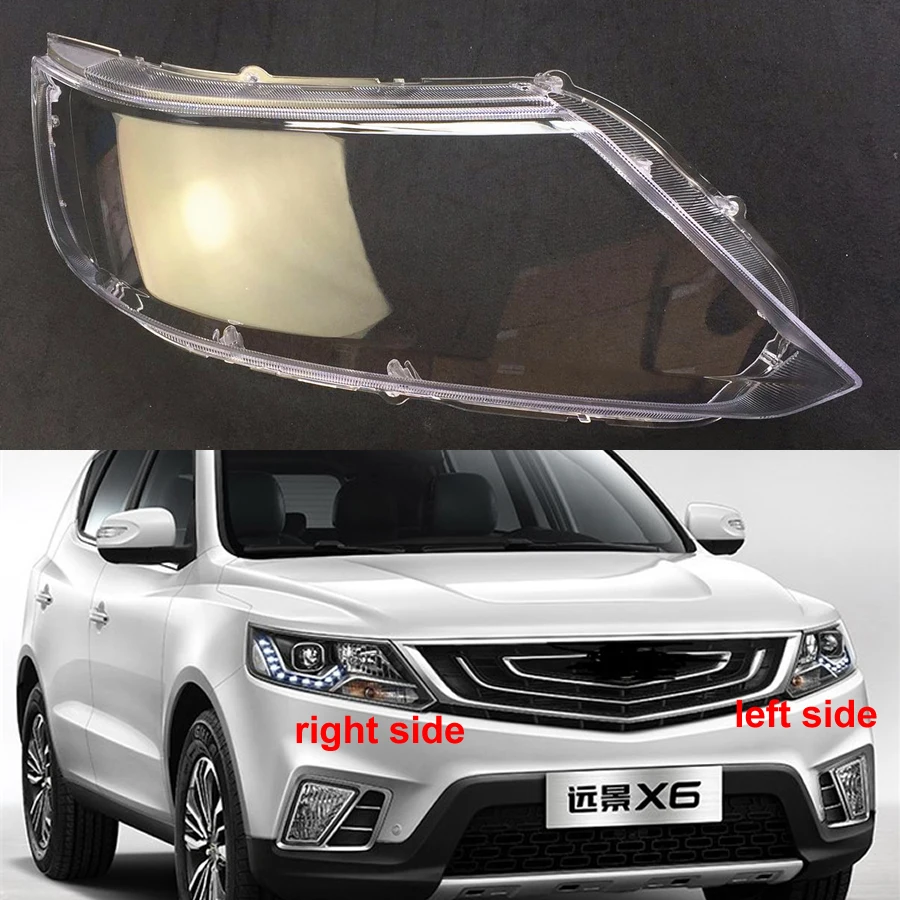 

For Geely Vision SUV X6 2016 2017 2018 Headlamp Cover Transparent Lampshade Lamp Shade Front Headlight Shell Lens Plexiglass