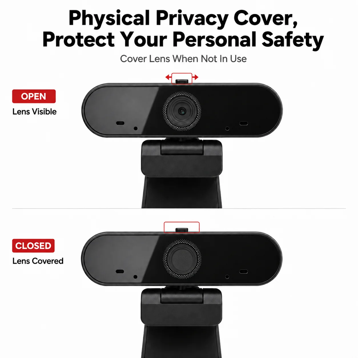 1080P 60FPS Webcam for Content Creators, Autofocus HDR USB Camera with Dual Noise-Canceling Mics for Meetings & Teaching