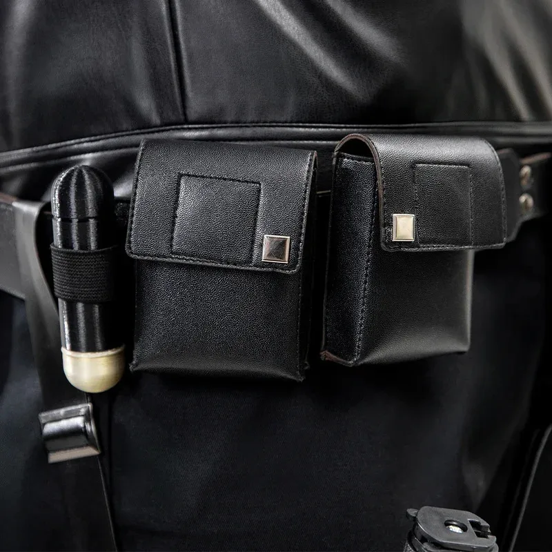 버키 바니스 화이트 울프 윈터 블랙 가죽 병사 코스프레 의상 풀 세트 및 개별 품목 판매 맞춤 사이즈 ob;8