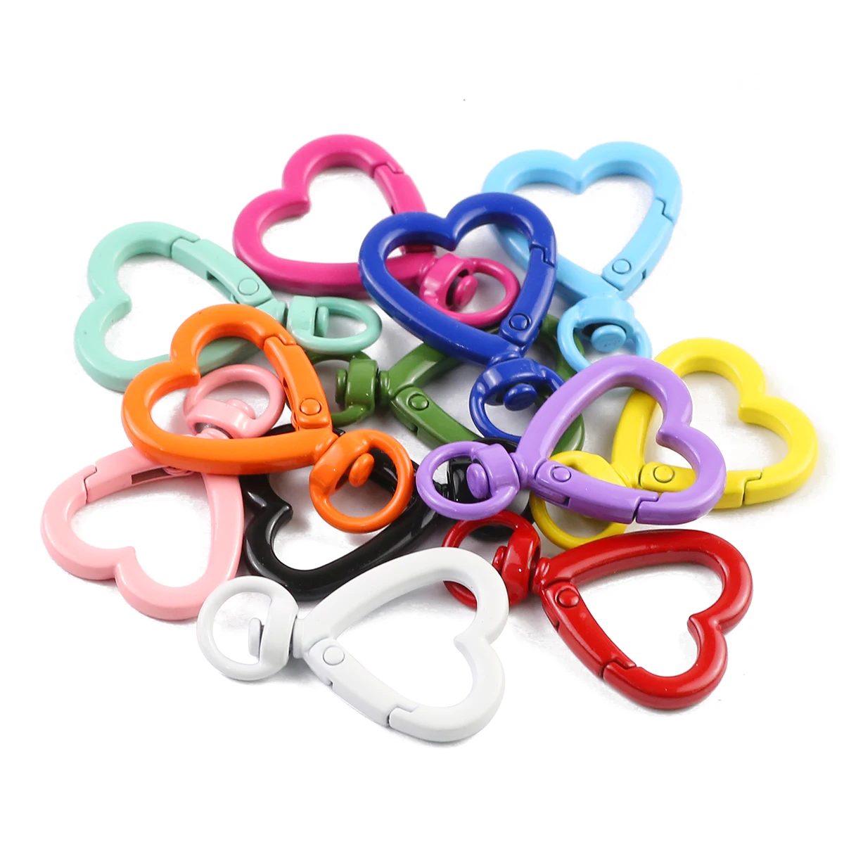 2-5pcs zinc alloy heart Lobster Clasps Hooks Connectors Necklace for DIY Jewelry Making Supplies