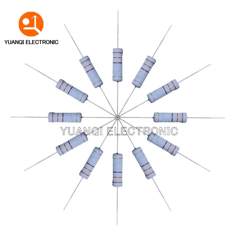 10pcs 5W Metal oxide film Resistor 5% 1R-10M 100R 430R 470R 1K 4.3K 5.1K 10K 33K 47K 100K 1M 150 240 470 ohms Carbon Film