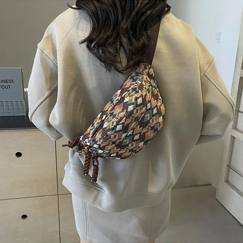 بوهيميا سروال قصير حزام حقائب للنساء موضة حزمة مراوح الإناث الموز الخصر حقيبة الورك محفظة الكتف Crossbody حقيبة صدر للرجال جيب