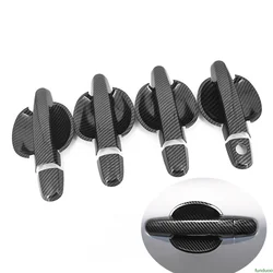 Chrome Carbon Fiber Car Door Handle Cover Bowl Trim for Toyota Corolla Verso E121 AR10 Sportsvan 2002-2009 Styling Accessories