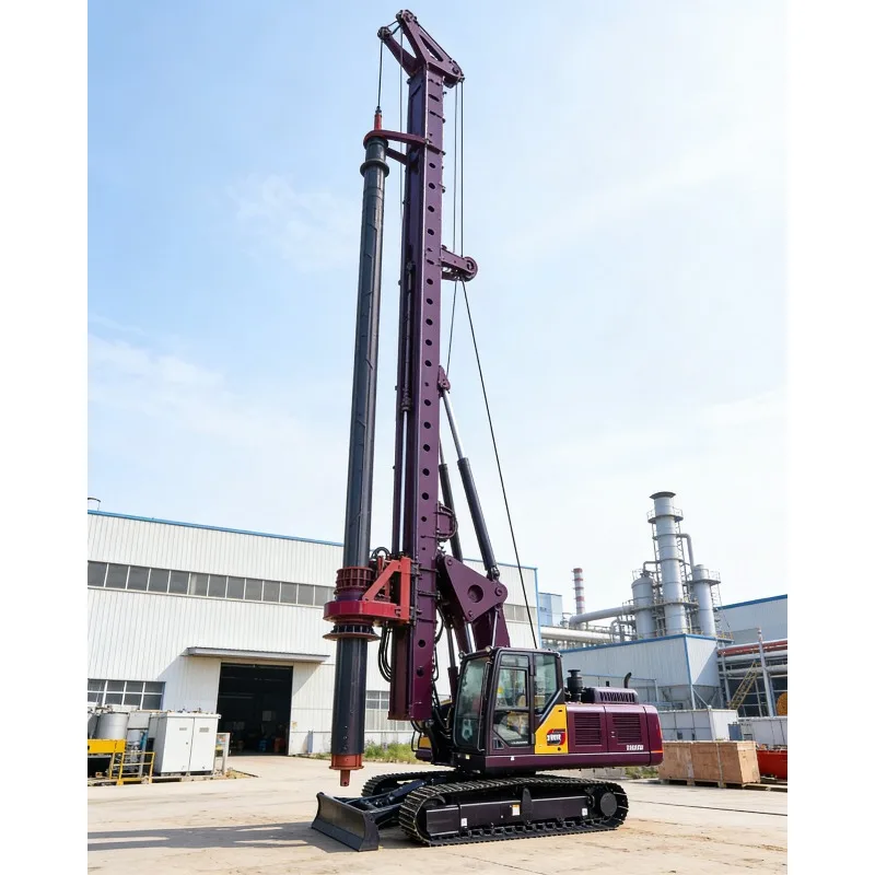 Crawler Mounted Rotary Drilling Rig Track Roller System 60M Depth 1800mm Diameter for Water Well Pile Foundation Drilling Work