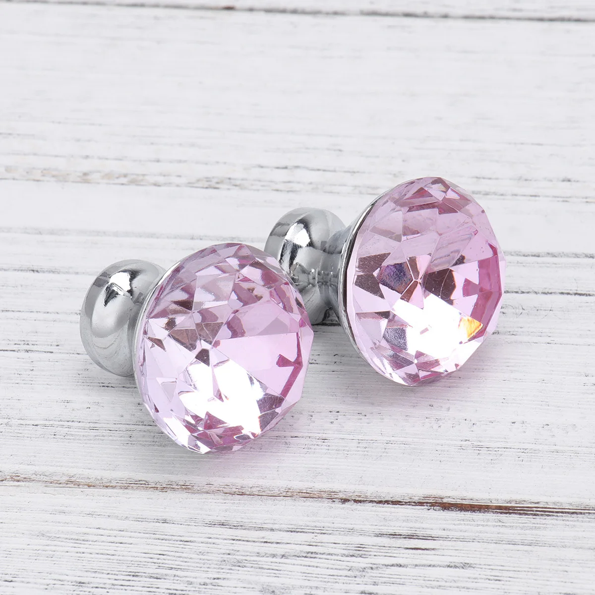 

2Pcs 30Mm Crystal Glass Drawer Knob Diamond Cabinet Pull Handle for Wardrobe Cupboard Door Furniture Decor Pink
