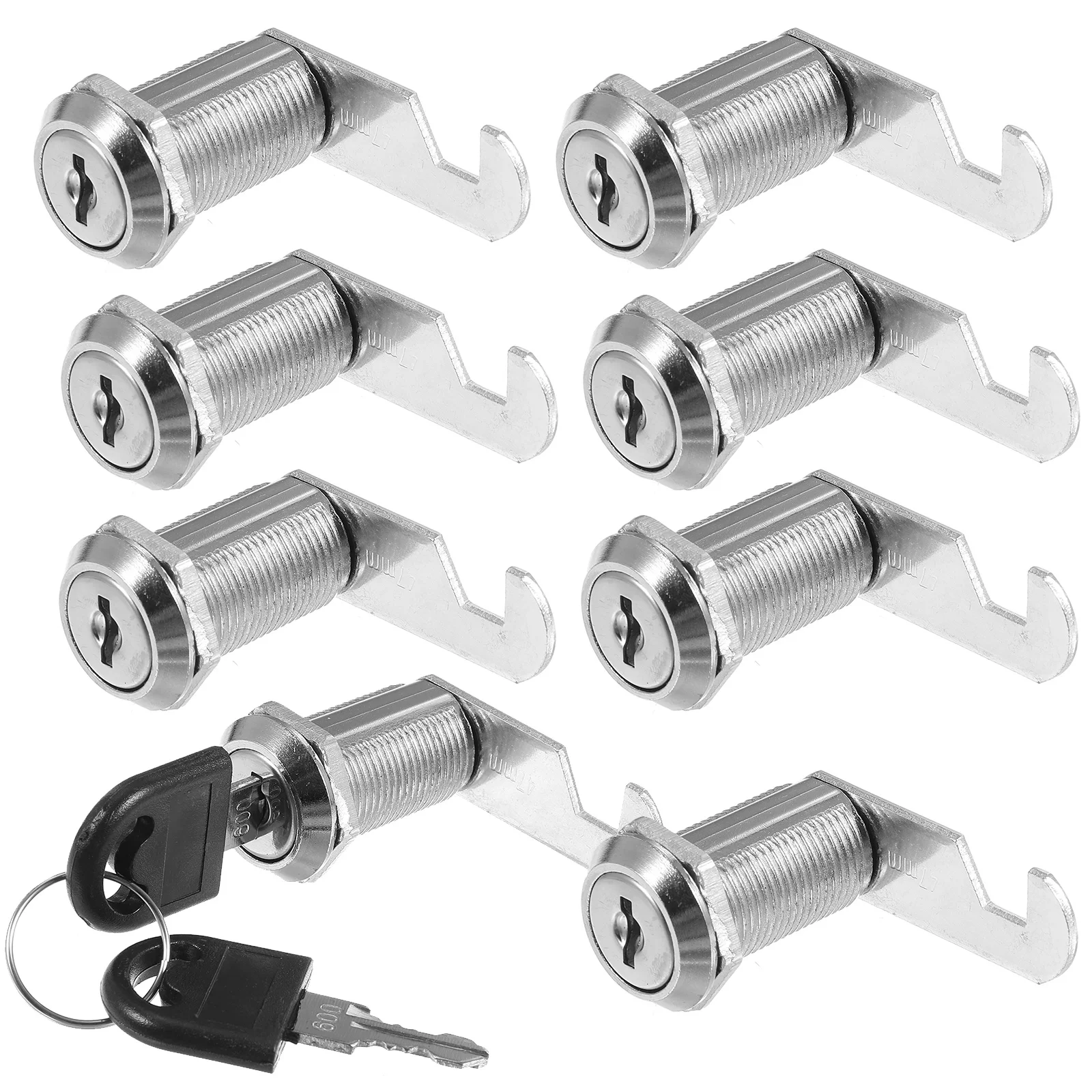 

16 Sets File Cabinet Silver Cam Locks for Drawers Heavy Duty Kitchen Door Locks Security Safe Zinc Alloy Anti Slip Design