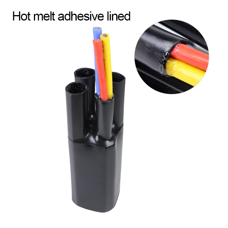 1pcs Heat Shrink Breakout Boots 2/3/4/5 Cores Hot Melt Adhesive Lined Waterproof Insulation Cable 2:1 Heat Shrink Finger Boot