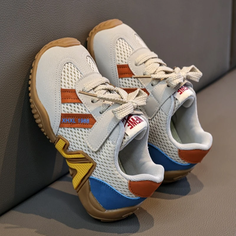 

Детская модная милая разноцветная повседневная обувь из сетки, дизайнерская спортивная обувь, детские противоскользящие дышащие кроссовки для мальчиков и девочек