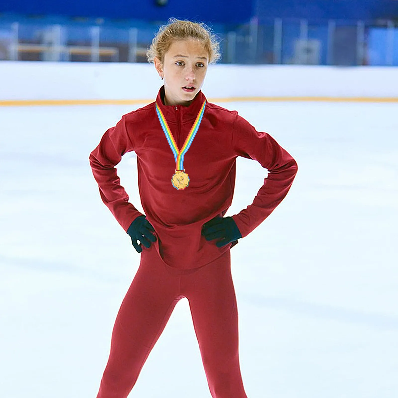 

Наградные медали для вечеринок по фигурному катанию, металлические трофеи с цветной лентой на шее, для награждения студентов за достижения