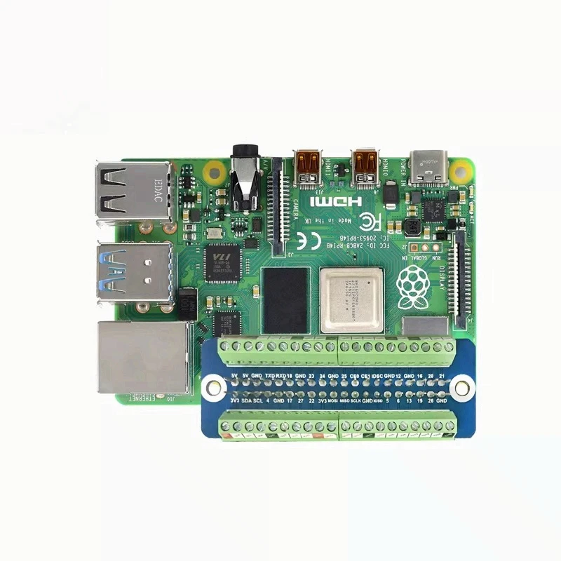 Raspberry Pi 4B/zero 2W industrial grade GPIO terminal pin expansion board with pin definition sticker