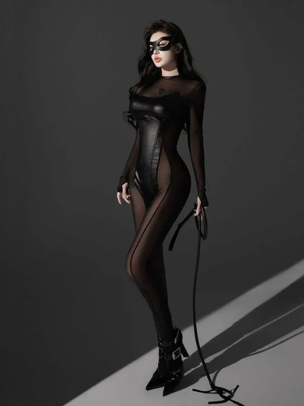 Kostium fotograficzny dla kobiet: futurystyczny żołnierzyk, spodnie z wysokim stanem, długie spodnie, styl dojazdowy, cekiny, patchwork.