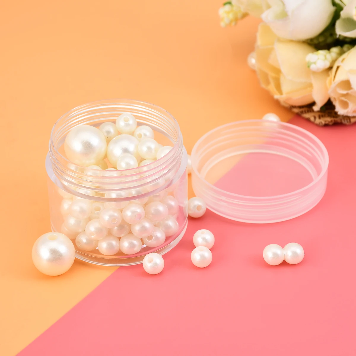 10ml/20ml Portable Plastic Cosmetic Empty Jars Clear Bottles Eyeshadow Makeup Cream Lip Balm Container Pots