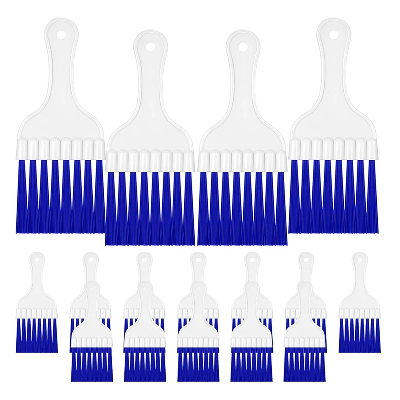 16PCS Air Conditioner Condenser Cleaning Brush Refrigerator Coil Brush HVAC Coil Cleaning Small Plastic Stirring Brush