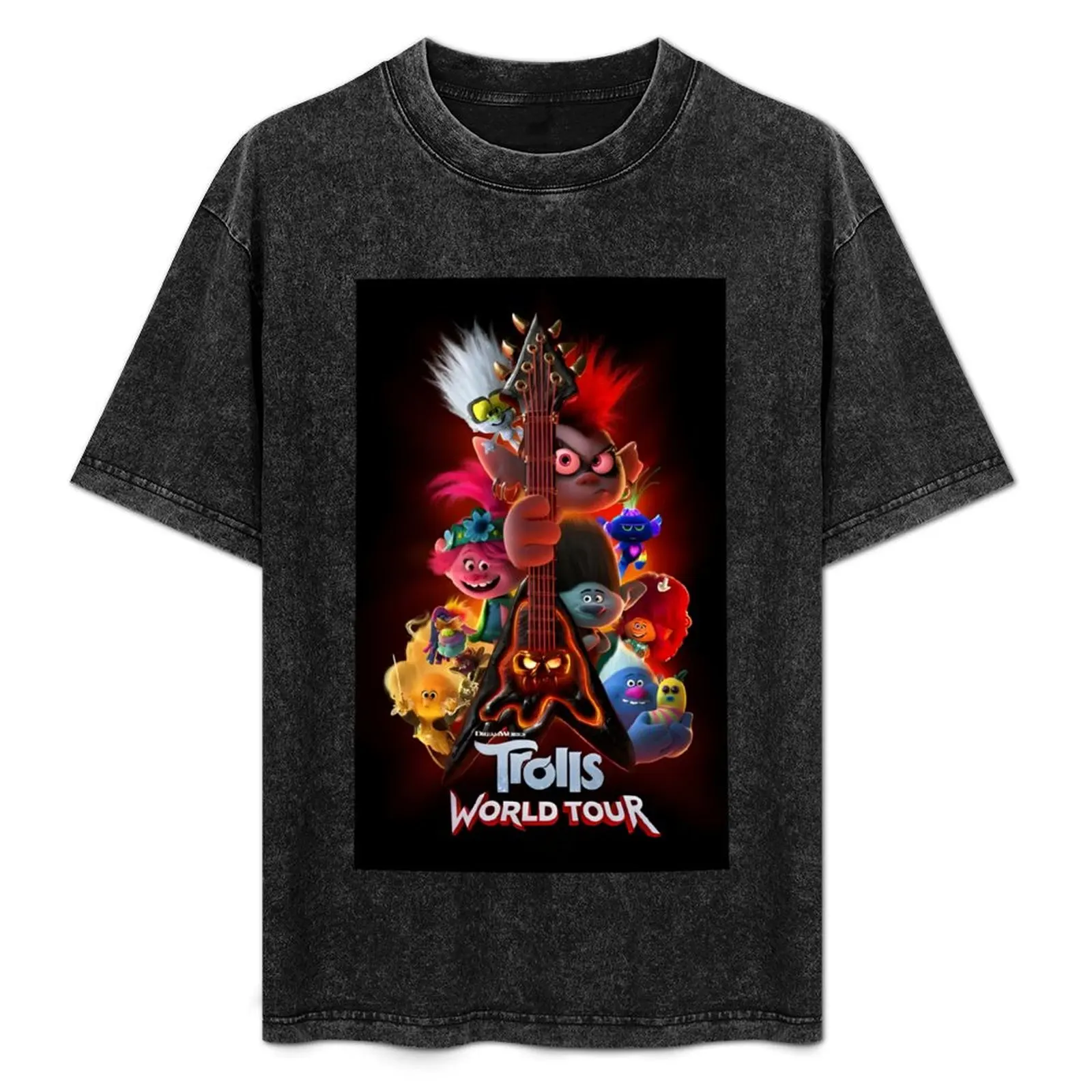 Trolls world tour poster T-Shirt Casual Street Style Short Sleeve Tee