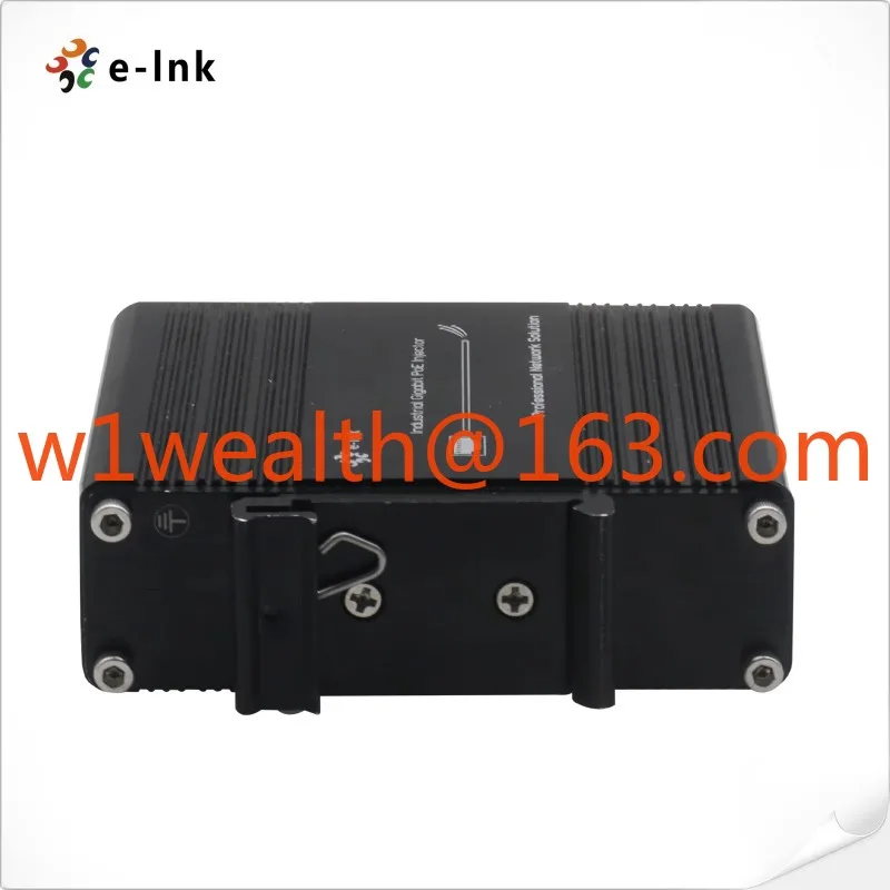 10 100 1000Mbps 12-48V DC 95W Injecteur PoE Gigabit industriel