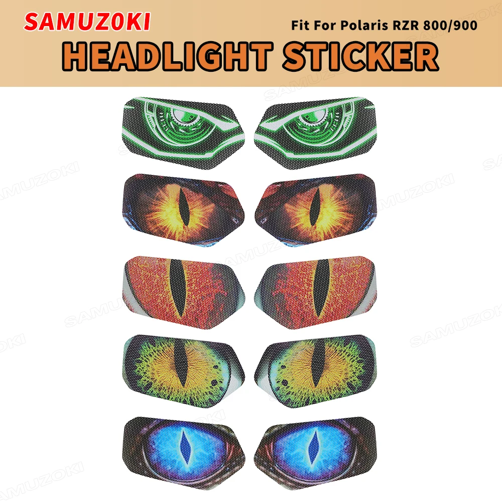 

Защитная наклейка на фары, декоративная наклейка на фары для Polaris RZR 570 S S" 4 800 4 XP 900 EFI JAGGED XUTV