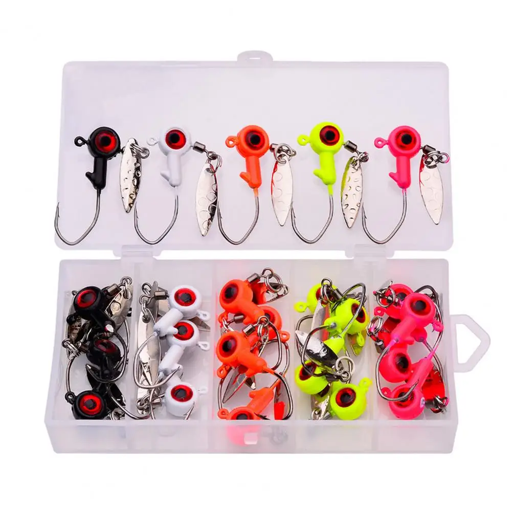 Fishhook with Rotating Barbs Rotating Barb Fishhook for Multiple Angles 25pcs/box Fishing Lures Kit with Single Hook for Crappie