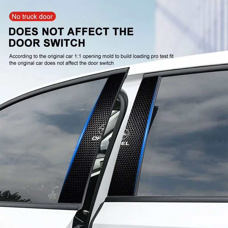 Car B Pillar Stickers Door Pillar Decoration car Accessories For Opel  Corsa Insignia Karl Astra Crossland X Mokka Combo Cascada view 4