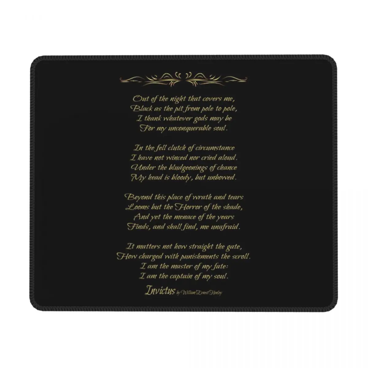 Invictus-William Ernest Henley Rubber Keyboard Pads