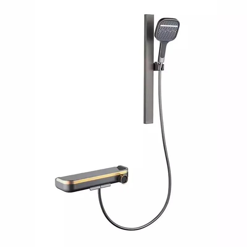 

Shower shower set household wall high-end digital ambient light hotel bathroom pressurized shower