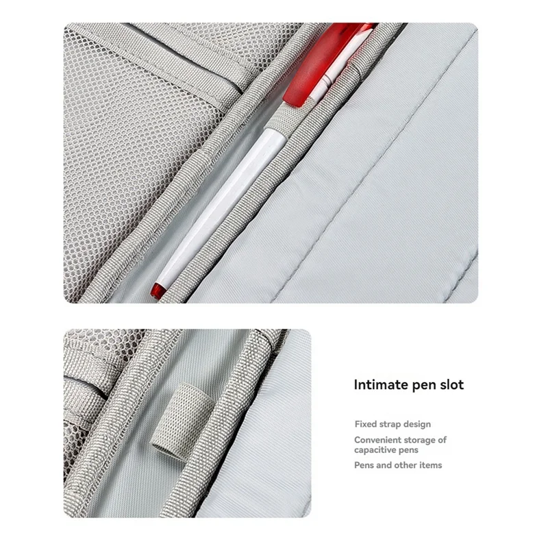 Organizer File Perjalanan Portofolio Multifungsi untuk Tas Pembawa Tablet Casing Lengan Tablet 12.9-13 Inci