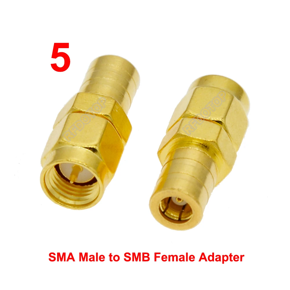 1PCS SMB to SMA/SMB/Q9 BNC/F/MCX Male/Female RF Connector Wifi Antenna Convertor SMB Male Female RF Coax Adapter Gold Plated