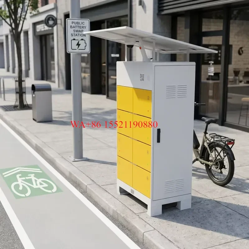 WMWMNU Energy Efficient Outdoor Battery Swap Cabinet 8 Slot Smart Fast Charging Station for Electric Mobility Vehicles