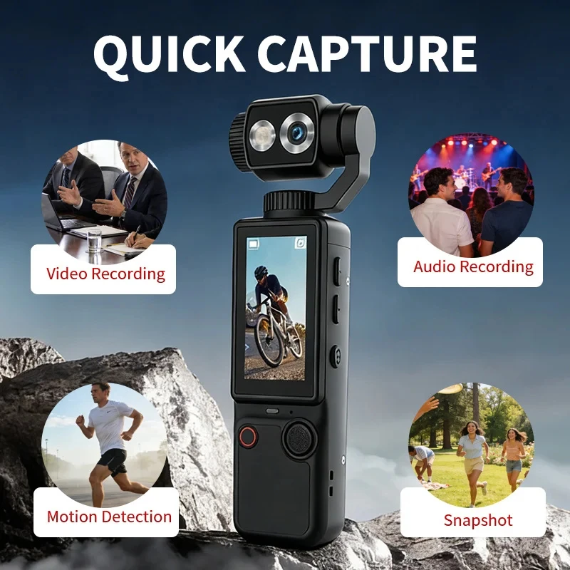 Caméra connectée wi-fi 4k portable pour voyage et vlogging_voghion.com