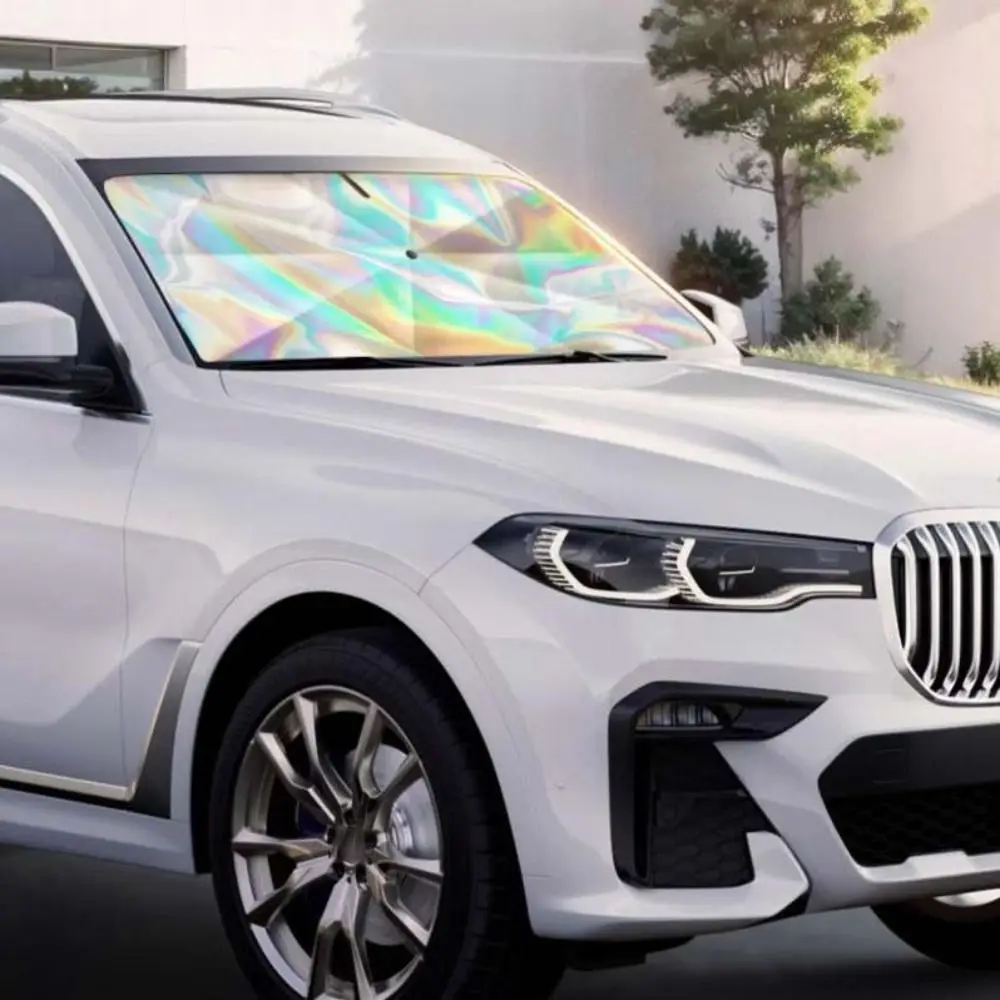 

Retractable Car Sun Shade Laser Foldable Windshield Sunshade 1pc UV Reflective Sun Protector Car Front Window