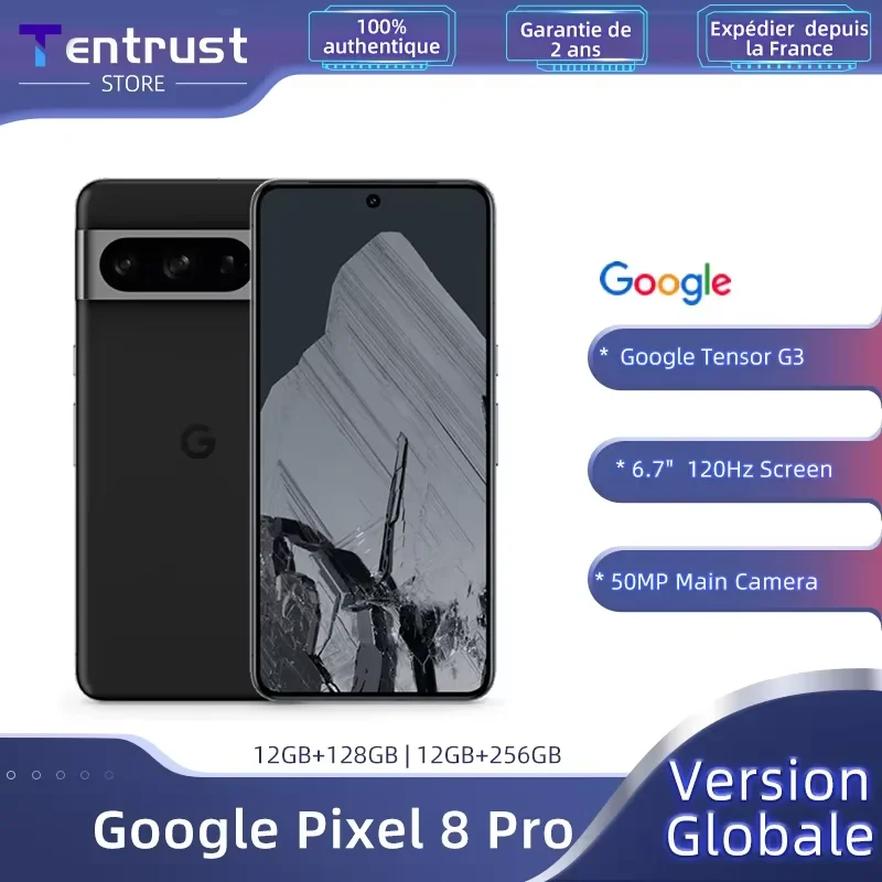 كاميرا رئيسية Google Pixel 8 Pro النسخة العالمية 5G ، Google Tensor G3 ، Google HZ ، شاشة OLED ، 50 ميجابكسل ، بطارية 50 ميجابكسل ، IP68 ،