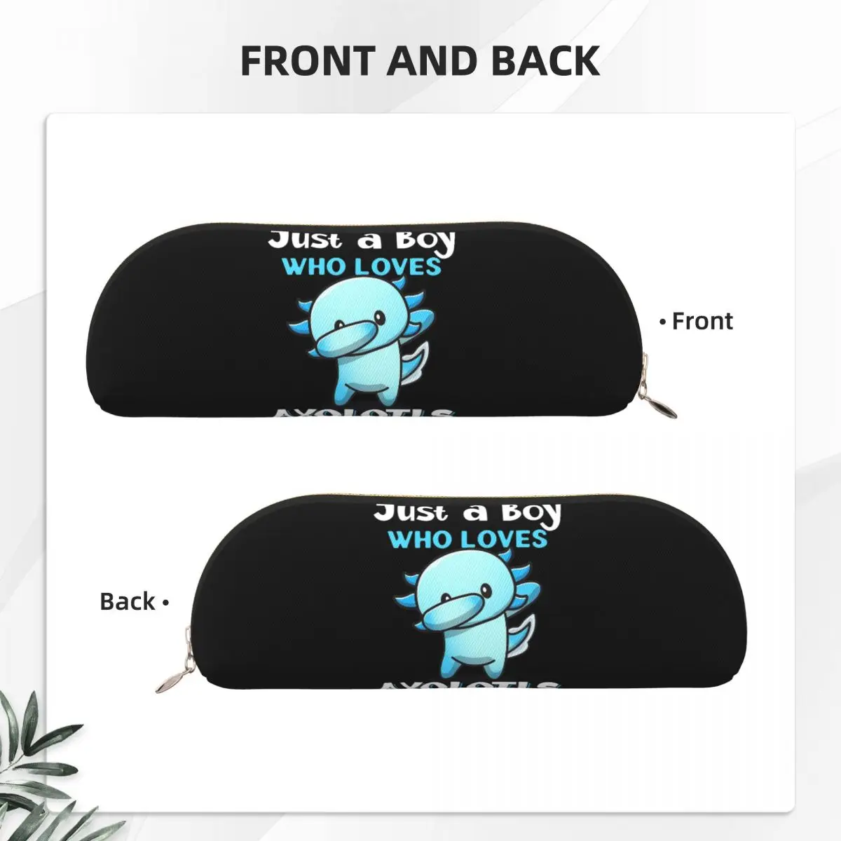 Чехол-карандаш Just A Boy Who Loves Axolotls, держатель для ручек, канцелярские принадлежности, большая вместительная коробка для ручек, сумка-карандаш для студентов