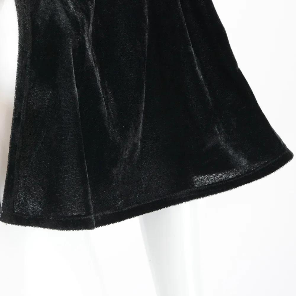 فيكتوريا قصيرة التعادل الجبهة شال المخملية الصوف شال عباءة زي الهالوين