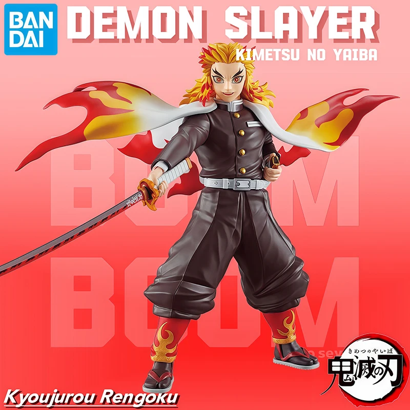 

Подлинная фигурка BANDAI NAMCO BANPRESTO Demon Slayer: Kimetsu no Yaiba Kyoujuro Rengoku, пластиковая модель, новый и нераспечатанный подарок