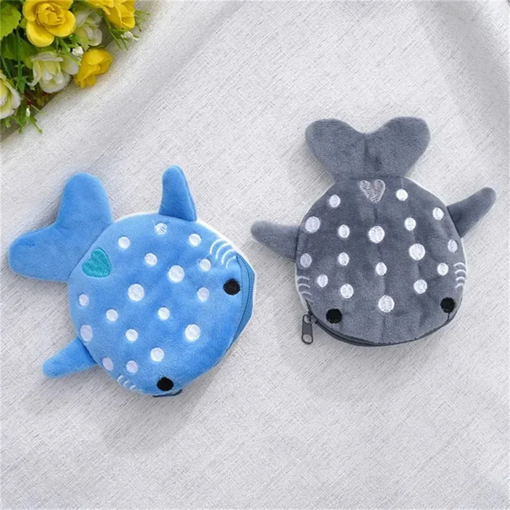 

Kawaii Whale Shark Coin Purse, Plush Zipper Pouch for Keys & Earphones, Cute Kids Gift Organizer Storage Bag