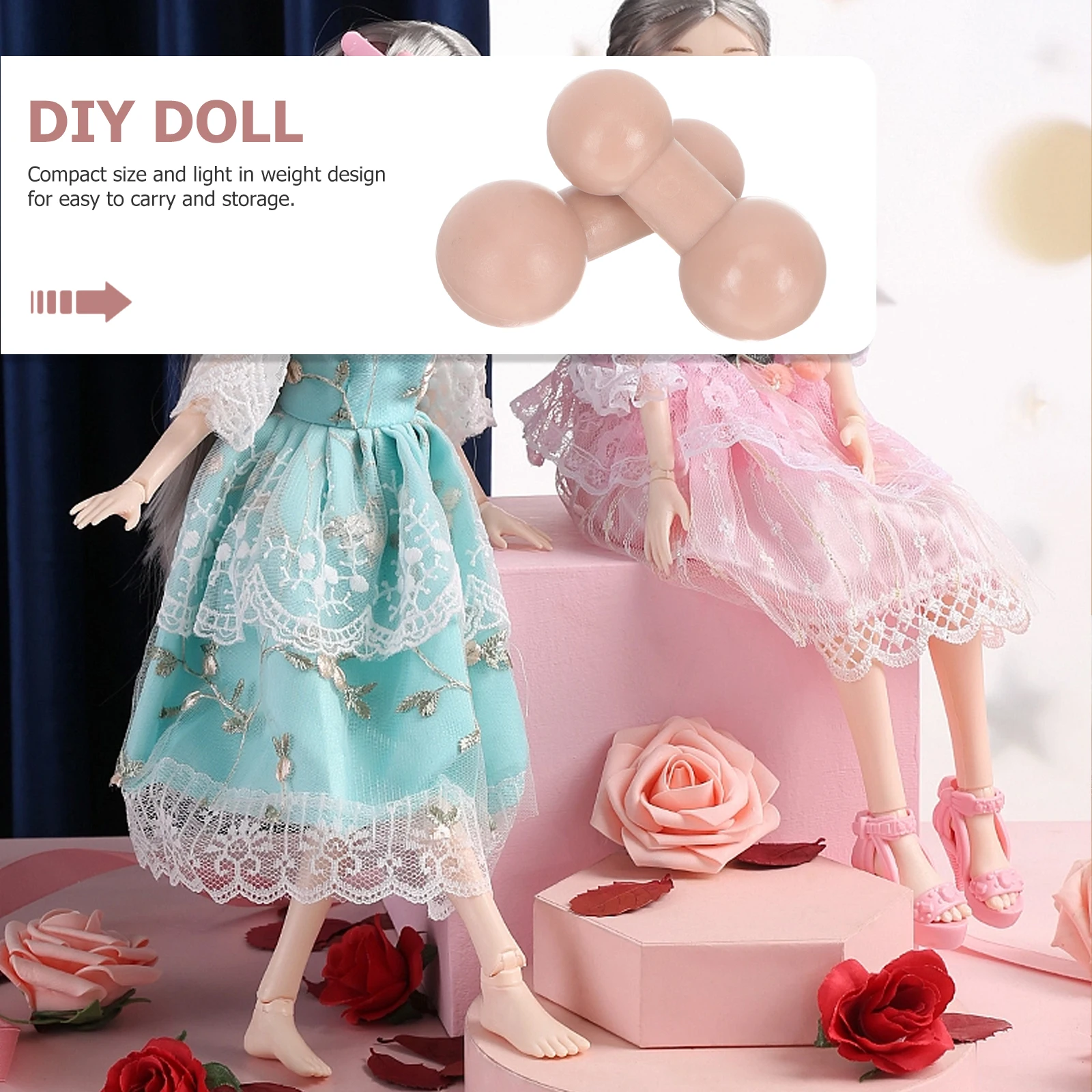 

2pcs Body Connector for 1/6 Scale Figure DIY Neck Kit Plastic Supply Unique Head Accessory Craft Material