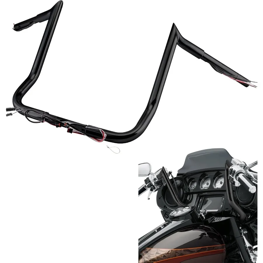 

12-дюймовые вешалки Ape 1 1 4, руль Bagger, руль для Harley Touring Street Glide Electra Tri Glide Ultra Limited M