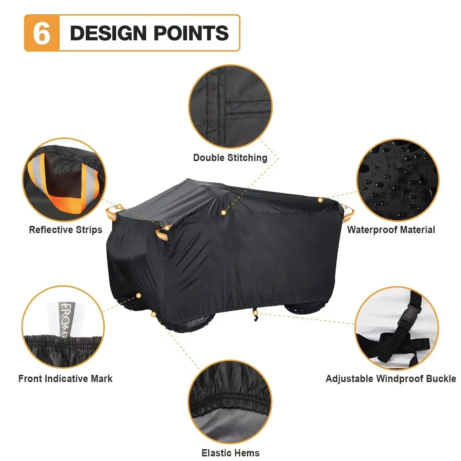 Beach Buggy ATV Dust Waterproof Cover, Size: XL(Black)